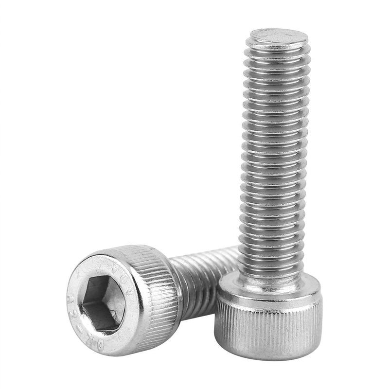 [Australia - AusPower] - 60Pcs M8 Stainless Steel Hex Socket Head Bolts Screws Nuts Washers Assortment Kit Hex Socket Screws Used in The Home and Office Appliance 