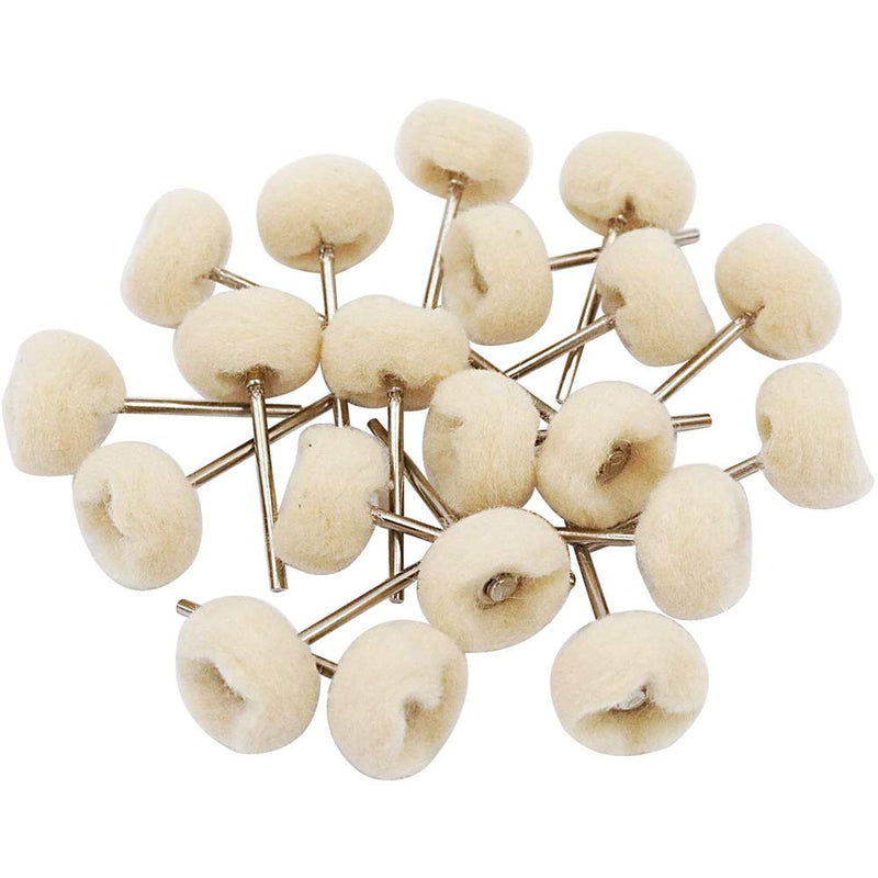 [Australia - AusPower] - 100 pcs 1/8inch Cashmere Polishing Buffing Wheel for Dremel - Buffing Wheel or Silver Polish Wheel - Watch & Jewelry Polishing Kit 100Pcs-cotton 