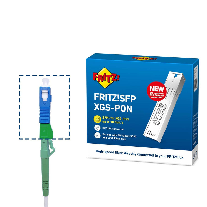 [Australia - AusPower] - Elfcam - Fiber Optic Adapter for FRITZ! Box, Singlemode Simplex LC/APC Female/Female to SC/UPC Male Male, Fibre Interface Conversion for SFP, OTDR, VFL and Multimeter, Pack of 1 LC/APC Female - SC/UPC Male 