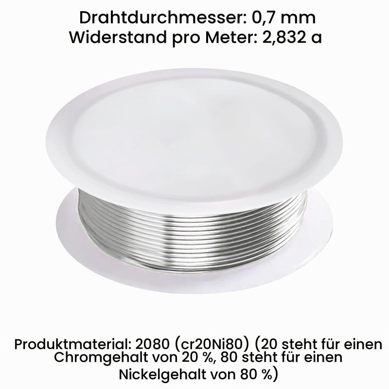 Cutting Wire Diameter 0.7 mm Polystyrene Cutter Wire, Hot Wire Cutter Heating Wire, Hot Wire, Thermal Cutting Wire for Cutting Hard Foam and Easy Cutting