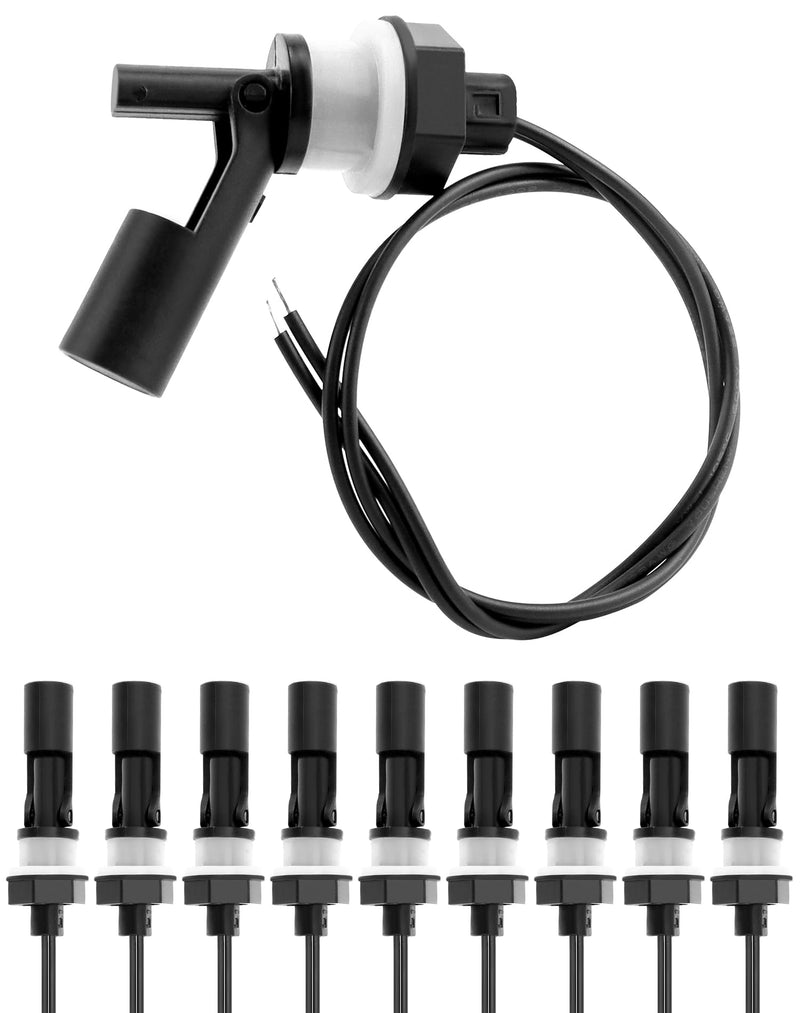 [Australia - AusPower] - QWORK Water Level Sensor, 10 Pack 110V DC Side Mounted Horizontal Liquid Float Switch for Aquarium Tank, Fish Tank Liquid Float Switch Sensor 