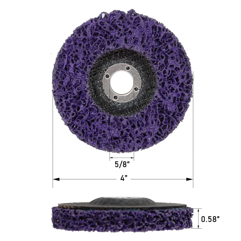 [Australia - AusPower] - 10 PCS 4" x 5/8" Strip Discs Strip Wheel for Angle Grinder Clean Remove Paint Coating Rust Welds Oxidation 