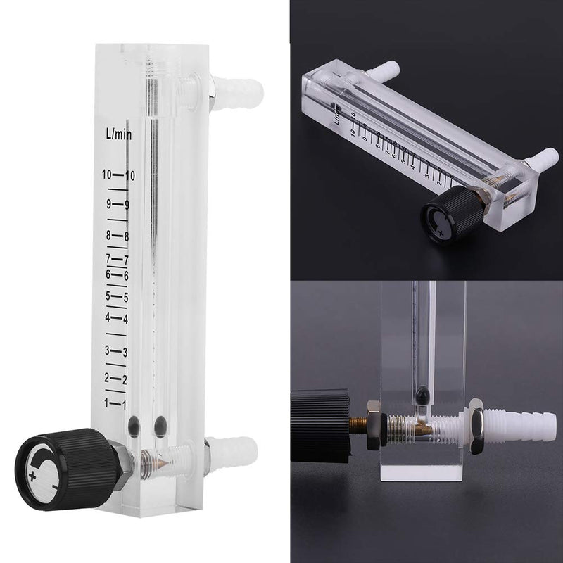 [Australia - AusPower] - Oxygen Air Flow Meter, LZQ-7 Gas Flow Meter 1-10LPM Flow Meter with Control Valve for Oxygen/Air/Gas, 8mm Hose Barb 