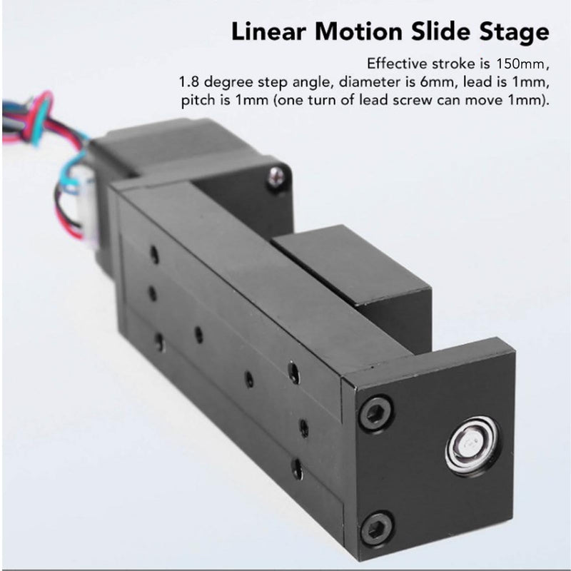 28 Stepper Motor Mini Linear Rail Slide Actuator, 50mm Stroke, X Y Z Stage with T Screw Rod, DIY CNC Router Parts
