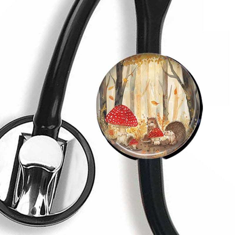 [Australia - AusPower] - Cute Hedgehog StethoscopeTag Personalized,Nurse Doctor StethoscopeID Tag Customized, Medical StethoscopeName Tag,Ideal for Anyone That uses a Stethoscope, Nursing Students,etc. 