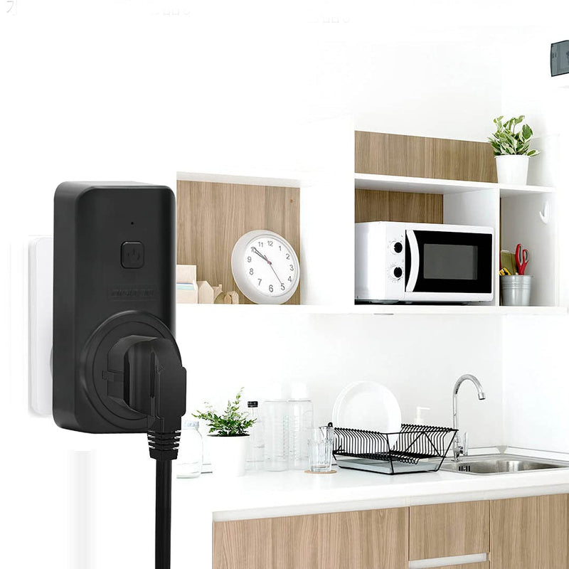 [Australia - AusPower] - DIGITEN Wireless Thermostat Plug-in Temperature Controller Outlet Remote Control Built in Temp Sensor Thermometer Heating Cooling Mode for Fan Heater Greenhouse Home Brew Reptile, Black 