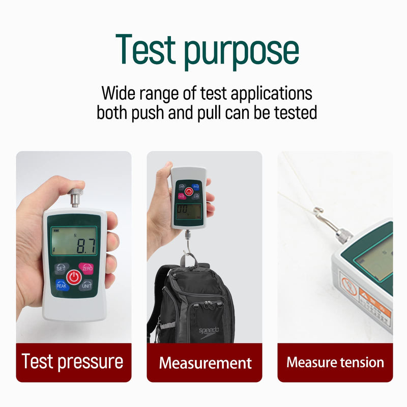 [Australia - AusPower] - 100N Digital Force Gauge Push and Pull Tester with 4 Measurement Units N Kg Lb Oz, Accuracy ±1? 100N 