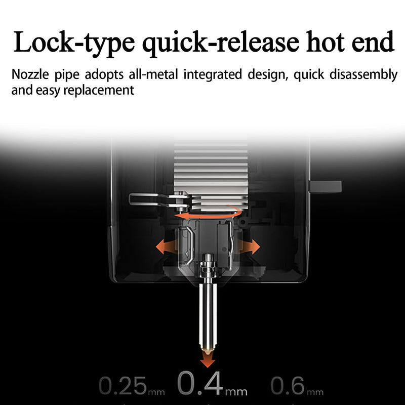 HzdaDeve 3PK 0.4MM 0.6MM 0.8MM Kobra X Nozzles Integrated Hardened Steel Nozzles Hotend Quick-Detachable Extruder Print Head Kit Hot End with 3PK Silicone Cover Nozzle Wiper for Anycubic Kobra X Combo 0.4MM+0.6MM+0.8MM