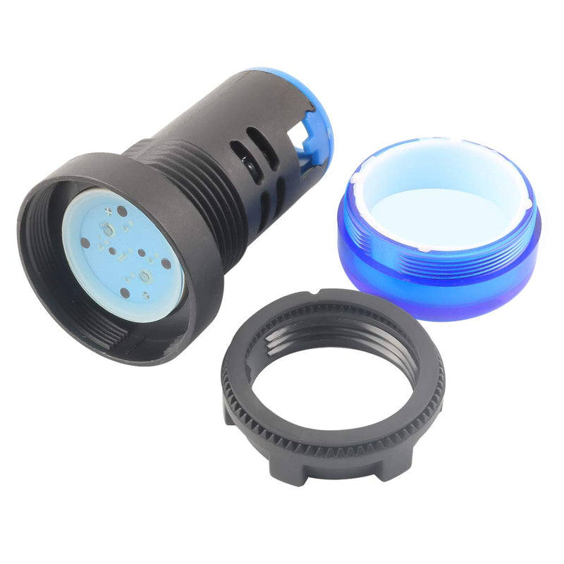 [Australia - AusPower] - 10Pcs Indicator Light AC/DC 24V, 22mm Panel Mount, for Electrical Control Panel, HVAC, DIY Projects Multicolor 