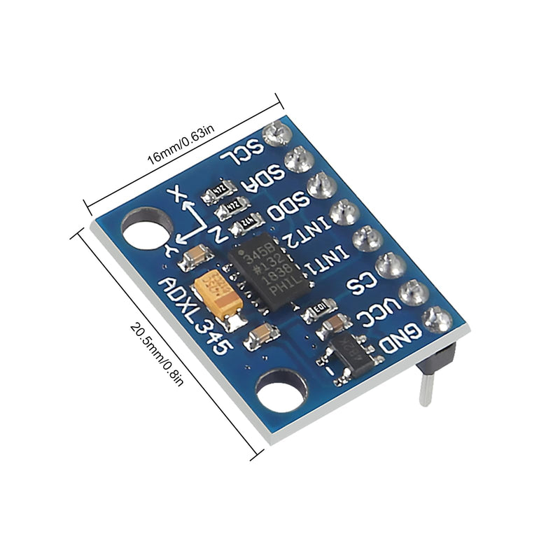 [Australia - AusPower] - 4PCS GY-291 ADXL345 3-Axis Digital Acceleration of Gravity Tilt Sensor Module IIC/SPI Transmission Compatible with Raspberry Pi(Welded) 