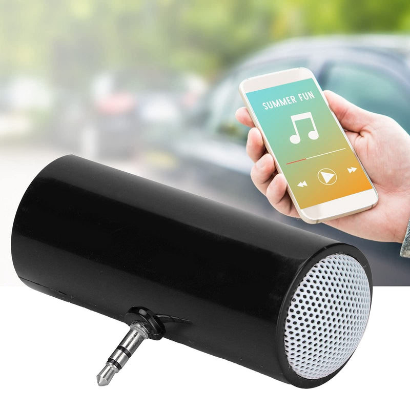 [Australia - AusPower] - PUSOKEI Mini Portable Speaker, Wireless Plug in Speaker with Clear Bass 3.5mm AUX Audio Interface, Plug and Play for Smartphone Tablet Computer MP3 and MP4(Black) black 