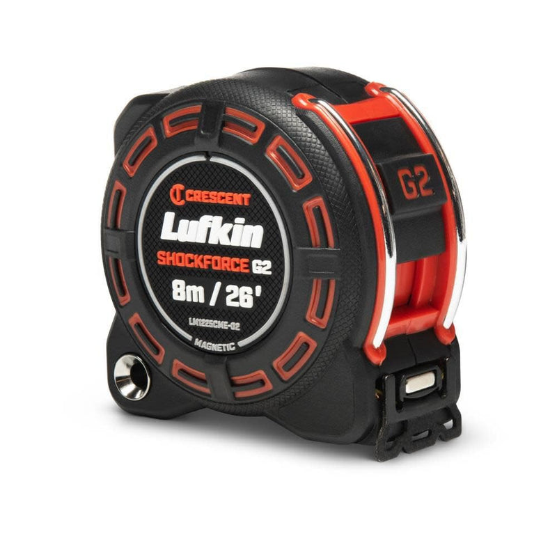 Lufkin Crescent Shockforce G2 26-ft Magnetic Tape Measure- LM1225CME-02 8M/26' - Magnetic