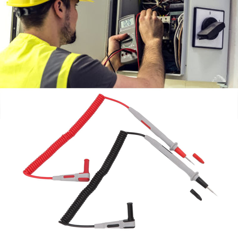 [Australia - AusPower] - Digital Multimeter Automotive Test 56cm Spring Brass Tip Wire Piercing Probe 20A 1000V Universal 3.5mm Socket Electronic Testing Clamp Voltmeter 