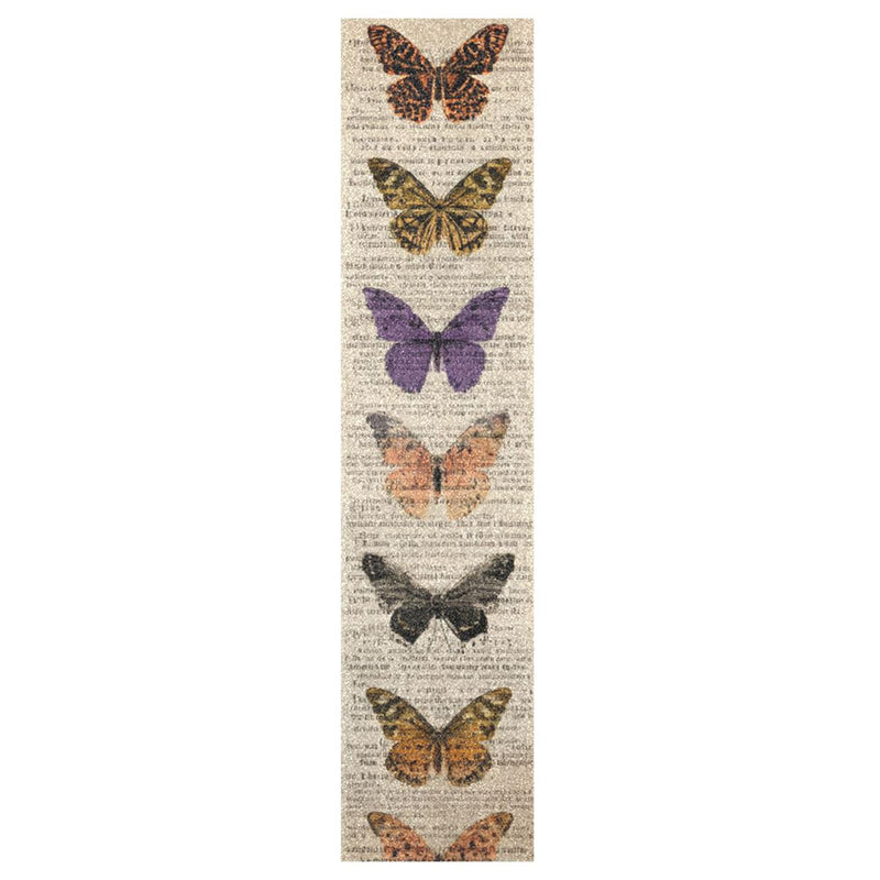 Skateboard Grip Tape Sheet 33.1 x 9.1 Inch Longboard Grip Tape Griptape Skateboard Scooter Sandpaper Griptape Beige Vintage Butterflies