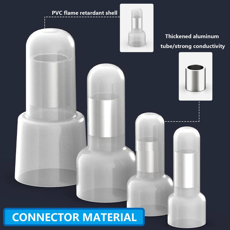 [Australia - AusPower] - smseace 580Pcs 3-Values Closed End Crimp Terminal 22-16/16-14/12-10AWG Wire End Caps Closed End Wire Connectors 