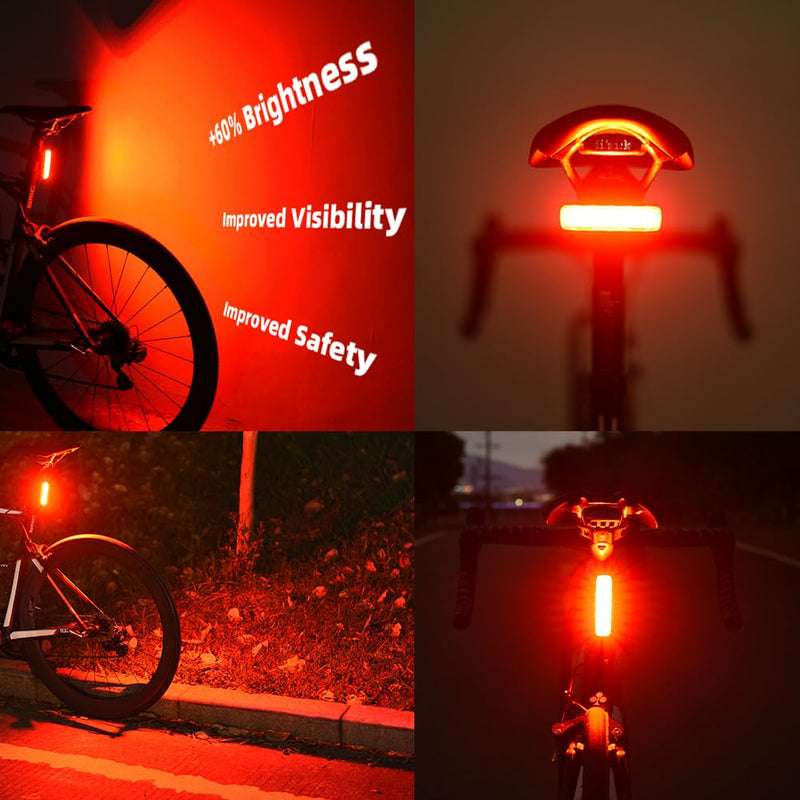 [Australia - AusPower] - ENFITNIX XlitET Bike Tail Light,Brake Sensing,Auto On/Off,50 Lumen Ultra Bright Rear Bike Light,USB-C Rechargeable LED Bicycle Tail Lights,IPX5 Waterproof,Cycling Accessories Lights for Night Riding. 