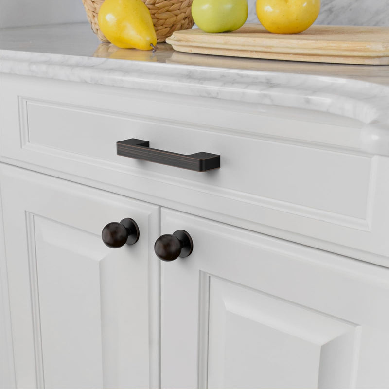 Amerdeco 10 Pack Oil Rubbed Bronze Cabinet Pulls 3.75 Inch(96MM) Hole Centers Kitchen Cabinet Handles Cabinet Hardware Cupboard Handles Drawer Pulls ZH0062 3.75"/96MM Hole Center