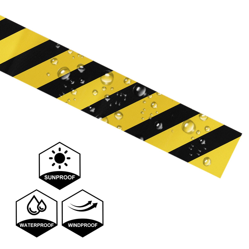 PATIKIL Stripe Caution Sticker Tape, 4 Pcs 39.4" x 3.9" PVC Self Adhesive Safety Warning Stripe Labels Decal Tape Waterproof for Stair Floor Wall, Yellow