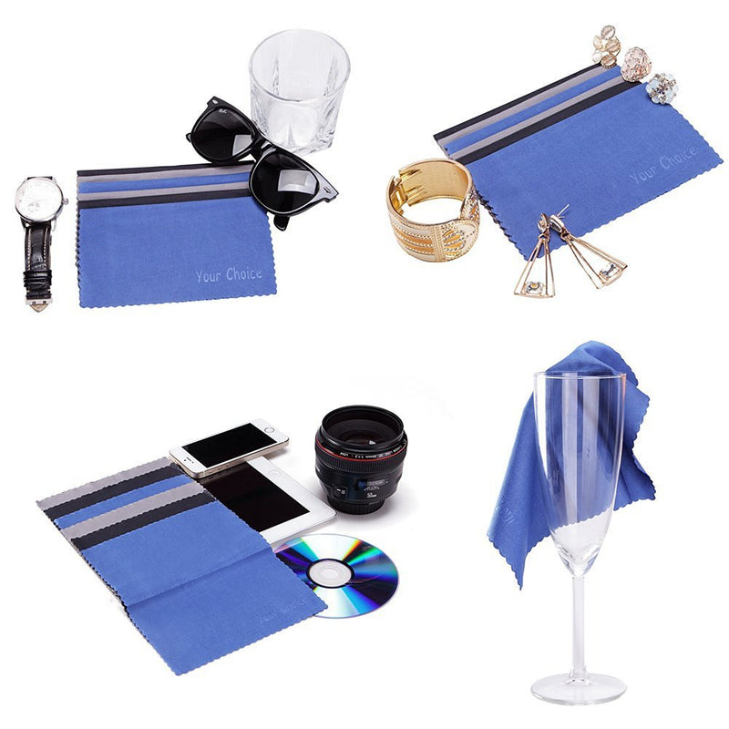 [Australia - AusPower] - Your Choice Microfiber Cleaning Cloths 6 Pack for Eyeglasses, Camera Lens, Cell Phones, CD, DVD, Computers, Tablets, Laptops, Telescope, LCD Screens and Other Delicate Surfaces Cleaner 