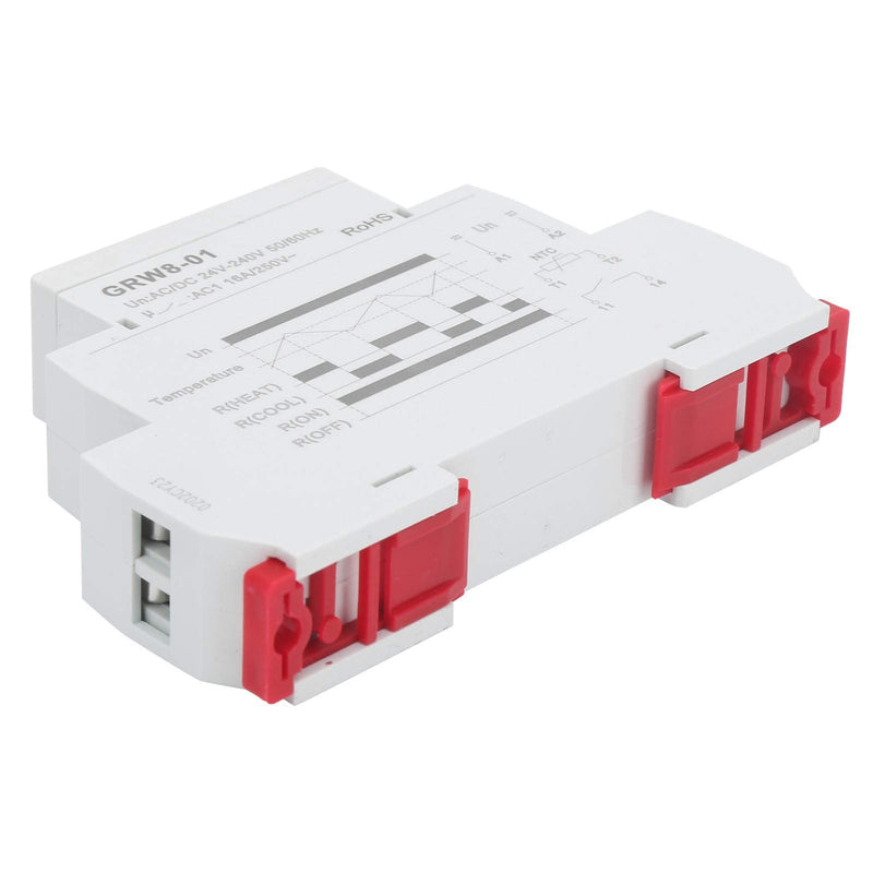 [Australia - AusPower] - Temperature Control Relay GRW8-01 Temp Controller Electronic Repeat Relay LED Display High/Low Temperature Monitor with Probe 