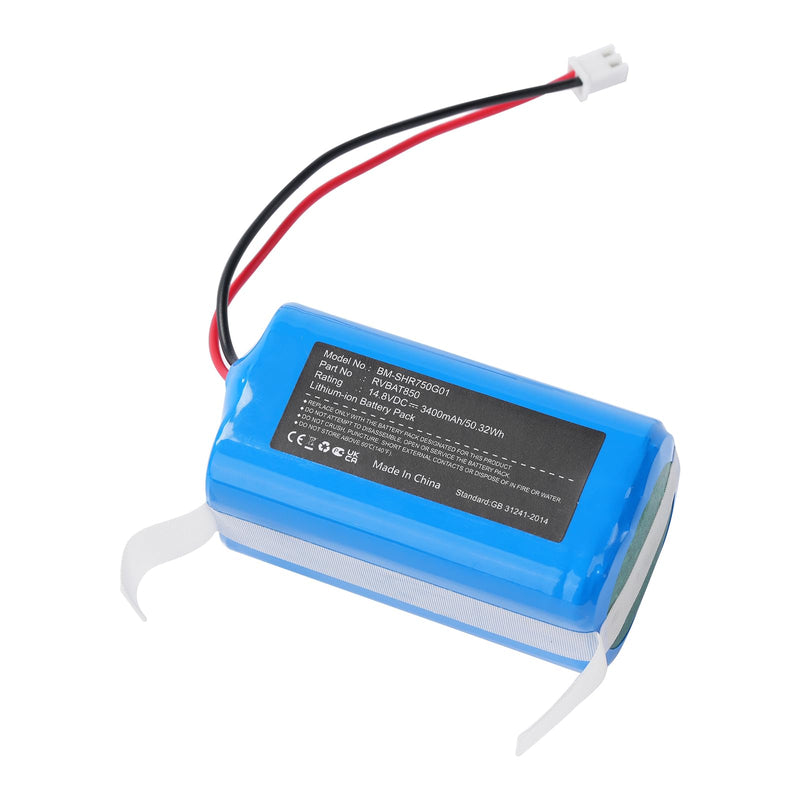 14.8V 3400mAh Replacement Battery for Shark AI Robot PRO RV2001WD RV2520A0US AV2501S UR1105ARUS ION Robot Vacuum R72 RV76 XBATRV2500 RVBAT85002 RVBAT85003 RVBAT85002 RVBAT850 RVBAT850A,Battery