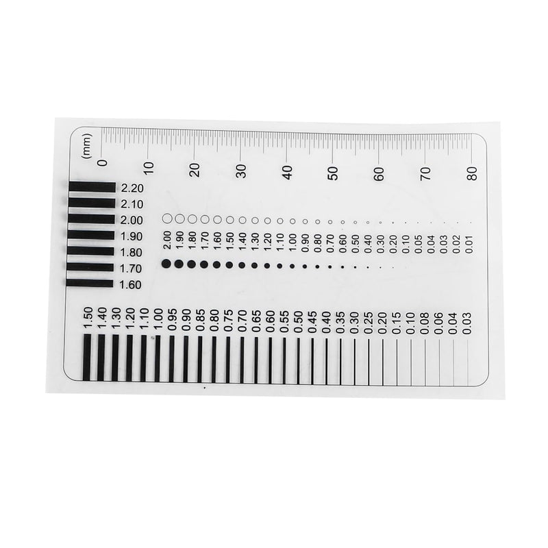 [Australia - AusPower] - Namvo Point and Line Measuring Device, Spot Card, Crack Width Ruler, Split Ruler, Comparison Card, Trachoma Comparison Sheet, Crack Comparison Ruler, Important Tools for Fault Measurement 