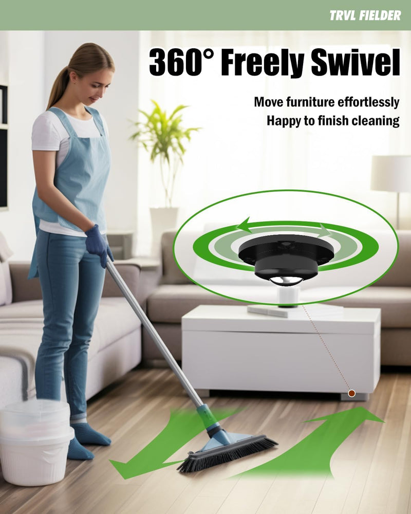 [Australia - AusPower] - Self Adhesive Caster Wheels - 360° Swivel Wheels for Furniture - 1 Inch Steel Universal Wheel, 28 LBS Load Capacity Per Wheel, Low Profile Roller for Small Appliance Storage Bins (8 PCS, Black) 8 Black-with Larger Ball Bearings 