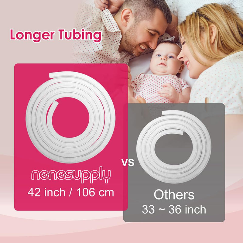[Australia - AusPower] - Nenesupply Pump Parts Compatible with Spectra S2 S1 9 Plus Breast Pump to Replace Spectra Pump Parts S2 Accessories Flange 17mm Duckbill Valve Tubing Pumping Bottles Backflow Protector 17mm+Bottles 