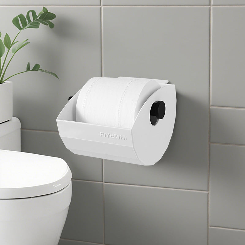 Toilet Paper Protector Cover, Cat & Dog Proof, Pet-Proof TP Guard Armor, Prevents Pulling & Chewing, Fits Most TP Roll Holders, Bathroom Accessory White