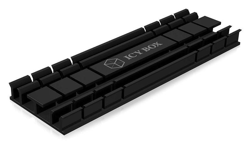 ICY BOX IB-M2HS-701 Heatsink Set for M.2 SSD Aluminum 5 mm | Suitable for PC and PS5 systems. Aluminum design with 5mm thickness. Improves the heat dissipation of the M.2 SSD 2280 Without fan (flat)