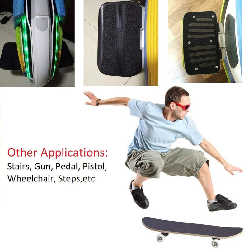 ZUEXT 9" x 33" Black Skateboard Grip Tape Sheets 2 Pack, Bubble Free Waterproof Scooter Griptape,Longboard Griptape, Anti Slip Sandpaper for Rollerboard Stairs Pedal Wheelchair Steps (84x23cm) 9"x33"