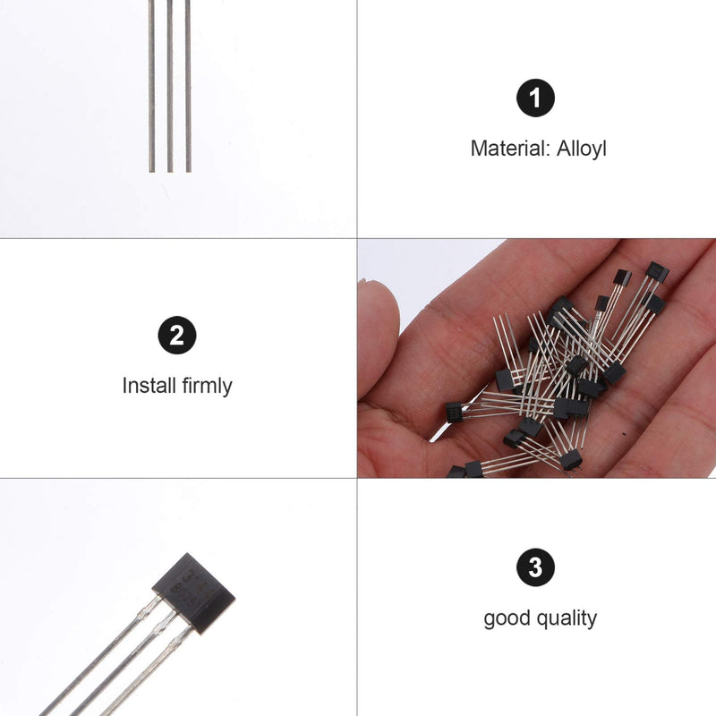 [Australia - AusPower] - 25pcs Linear Hall Effect Sensors Ratiometric Linear Hall Effect Sensors Chip Magnetic Detector 3 Terminal for Electric Vehicle Motor Repair Applications 