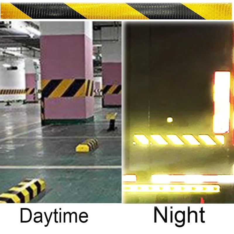 Reflective Tape - Outdoor Waterproof Black Safety Tape 2" X10' Reflective Stickers for Trailers, Vehicles & Boat
