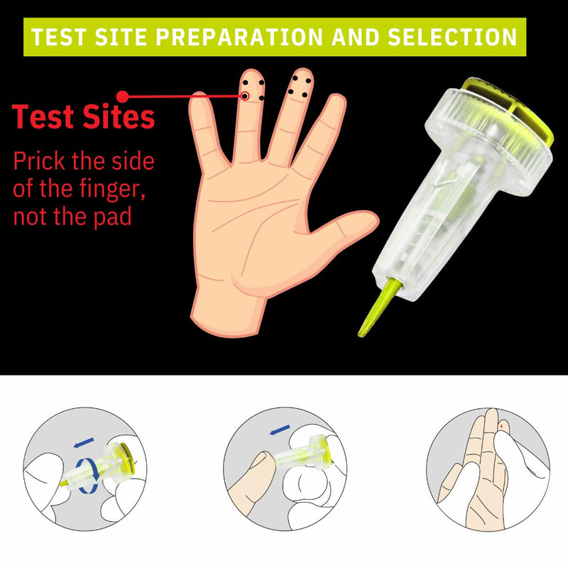 [Australia - AusPower] - ONE-CARE Opti Safety Lancets Top Button Activated 21G x 2.4mm, NormalFlow, 100/bx 