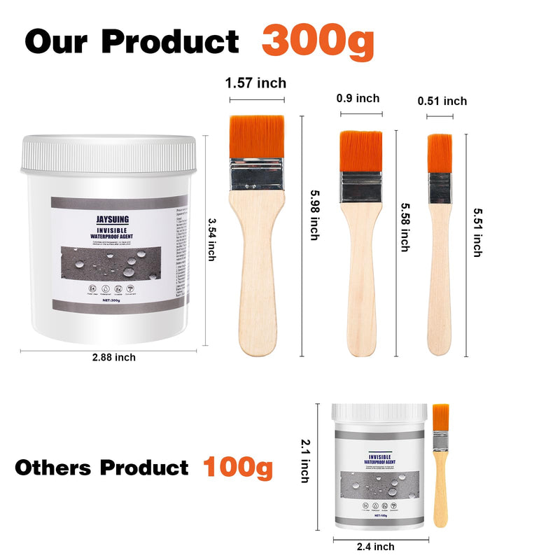 [Australia - AusPower] - 21 OZ (600g) Jaysuing Invisible Waterproof Agent, Waterproof Sealant, Transparent Waterproof Coating, Waterproof Anti-Leakage Agent, Transparent Repairing Leak Waterproof Adhesive 21OZ 