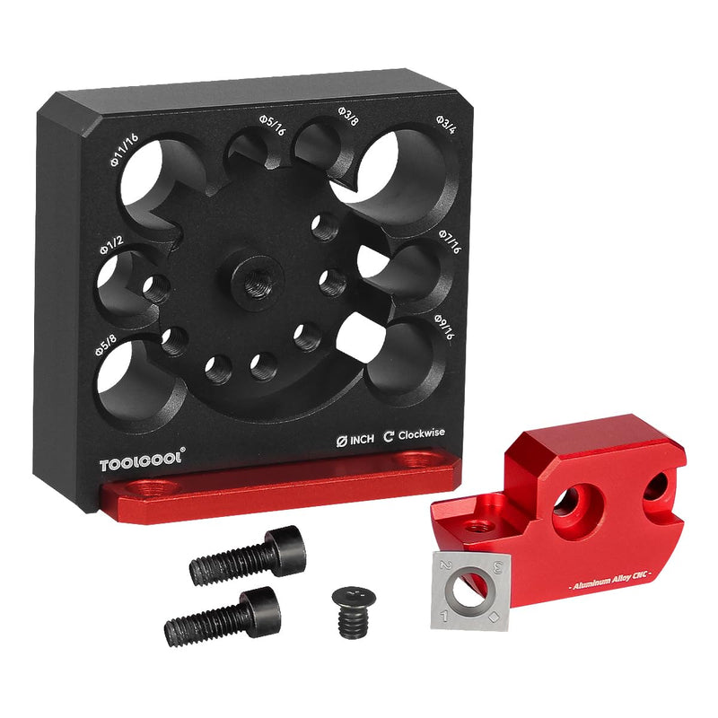 [Australia - AusPower] - Toolcool Electric Drill Carbide Inserts Dowel Maker High Speed Cutter Plate (Imperial 8 Holes) Imperial 