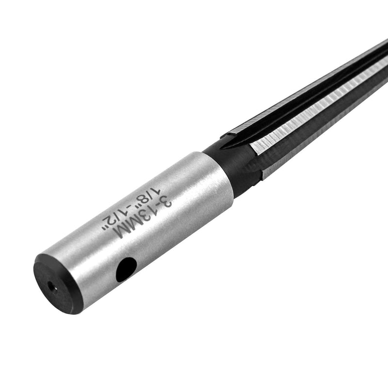 QWORK Tapered Reamer Cone Hand Reamer for Reaming with a Diameter of 3 mm - 13 mm