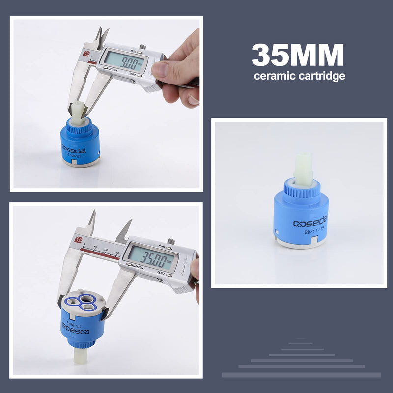 [Australia - AusPower] - iVIGA Cartridge Faucet 35mm Ceramic Cartridge for Kitchen Tap and Bathroom Tap 