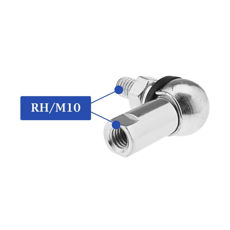 [Australia - AusPower] - 4Pcs Angle Linkage Ball Joint Kit, with Spring Clip Dust Seal CS DIN 71802 Gear Linkage Replacements M10 (RH) 