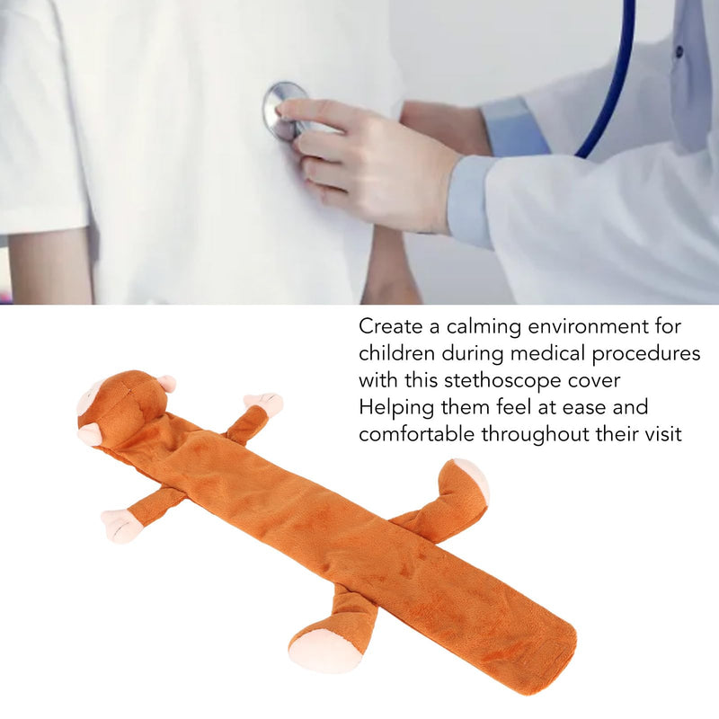 [Australia - AusPower] - Stethoscope Covers,Stethoscope Cover Scrunchie,Cloth Stethoscope Sleeve,Cute Animal Shape Plush Stethoscope Cover Sleeves Stethoscope Accessories for Nurses Doctors (Monkey) 
