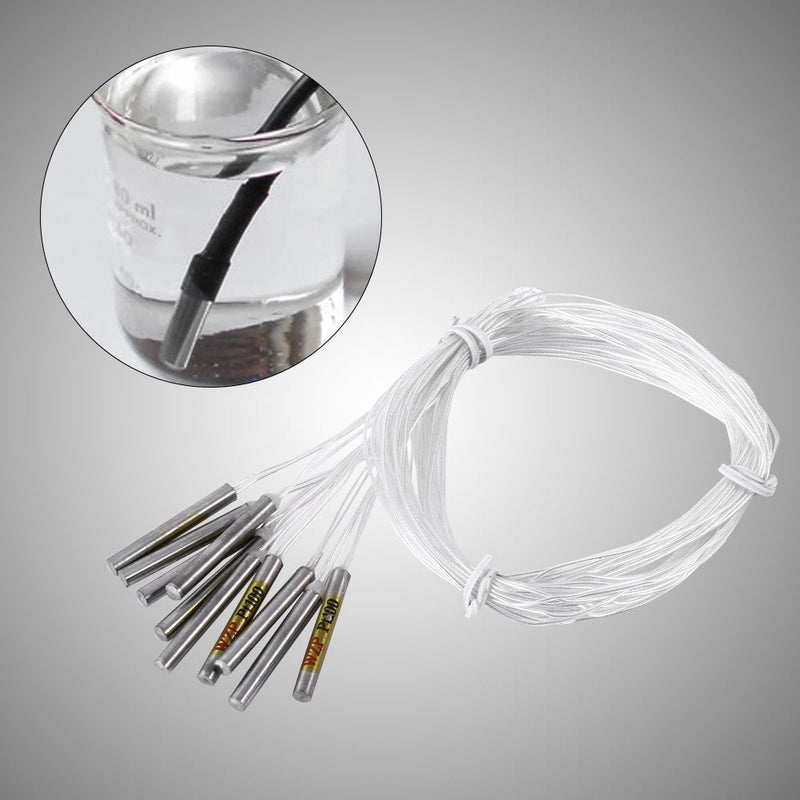 [Australia - AusPower] - 10pcs PT100 Sensor Probes Platinum Thermal for Temperature Controller -20℃ to 250℃ 