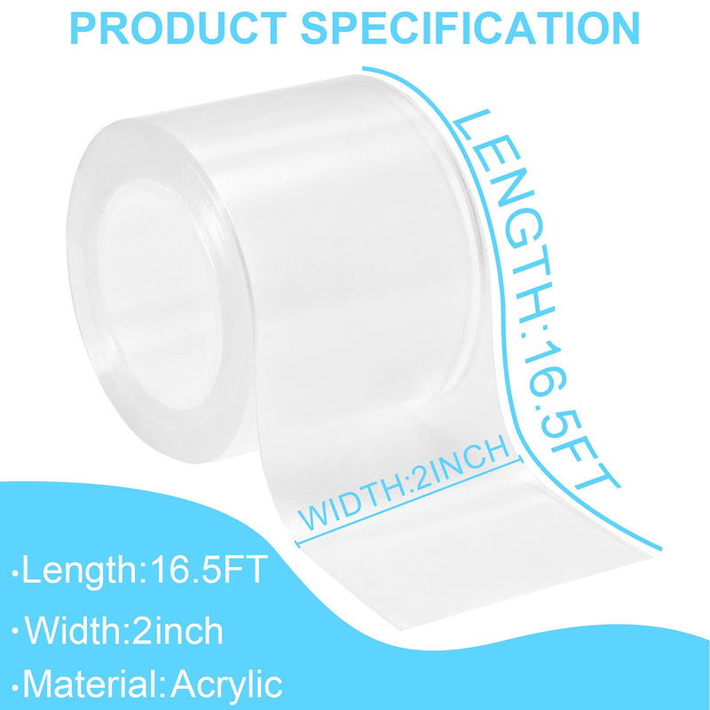 Engorgio Clear Strong Waterproof Adhesive Archival Safe Book Repair Tape 2pcs, 2Inch x 16.5Ft - Removable Book Binding Tape for Old Books, Broken Pages, Textbook Spine & Library Repair Supplies. 2
