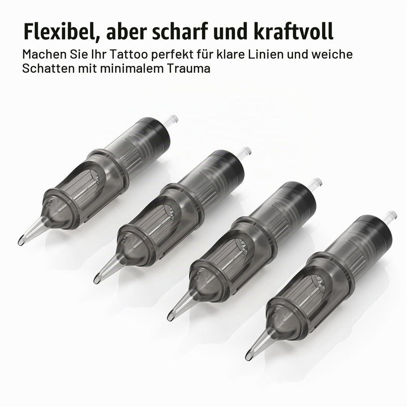 TATELF 1203RL Tattoo Cartridge Needles Round Liner Membrane Pack of 20 | For fine lines & detailed contours. Precise drawing, compatible with common tattoo machines and rotary pens.