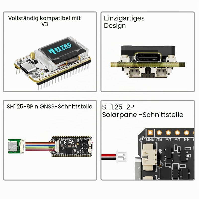DIYmalls 868MHz LoRa 32 V4 ESP32 Development Board + 5dBi LoRa Antenna 868 MHz for Meshtastic LoraWan Gateway, Compatible with Heltec LoRa32 V3