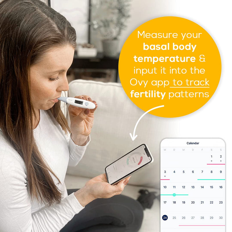 [Australia - AusPower] - Beurer Digital Basal Thermometer, Oral Thermometer with Memory Function, Measures Basal Body Temperature, Accurate Digital Thermometer for Fever and Natural Family Planning, OT20 
