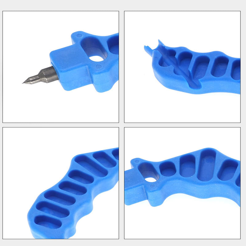 [Australia - AusPower] - 2-in-1 Drip Irrigation Tubing Hole Punch & Fitting Insertion Tool Kit for Easier 1/4" Inch Fitting & Emitter Insertion Drip Sprinkler Systems (Blue) Blue 