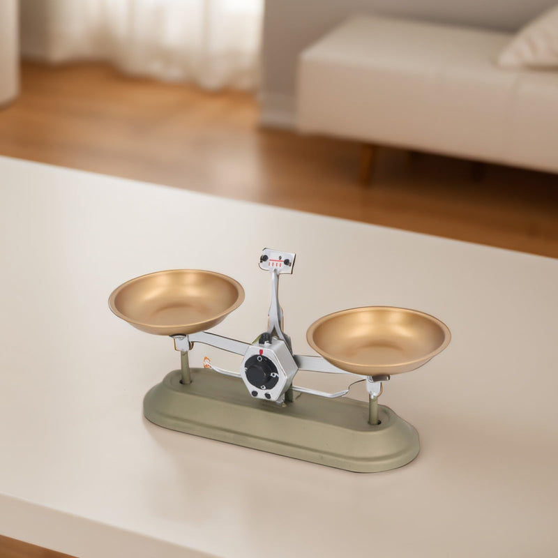 [Australia - AusPower] - Mechanical Scales Balance Tray Table Scales Double Pan Scales for Lab School Physics Lessons Various Weights Home Desktop 