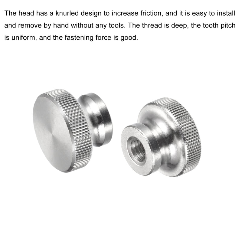 [Australia - AusPower] - uxcell Knurled Thumb Nuts, 4pcs M10 x D30mm x H20mm 304 Stainless Steel Knurled Nut with Collar High Head Blind Hole Knurled Thumb Nuts for 3D Printer Parts M10 x 30mm x 20mm 4 