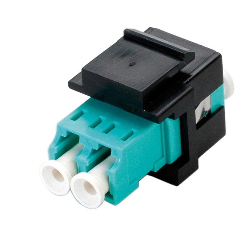 ROLINE Keystone fibre optic adapter LC/LC Duplex, Multimode, OM3 Black