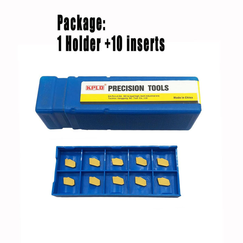 [Australia - AusPower] - Hunricho Hunricho Carbide Slotted Plate GTN-2 (SP200) 2 mm Carbide Inserts for Groove Cutting with ZQ1616R-2 Holder Rotary Tool Cutting for Steel 5/8 shank tool holder with SP200 inserts 